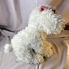 Fao Schwarz Sparklers 11  Plush Puppy Dog Stuffed Animal Toy White