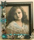 Jewelry Hand Decorated Picture Frame With Vtg To Modern Jewelry One-of-a-kind