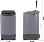 Comfee  0 9 Cu ft Compact Washer Led Display  5 Wash Cycles  2 Built-in Rollers