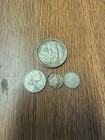 1958 Canada Silver Dollar   1 Quarter 2 Dimes 80  Silver