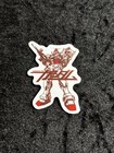 Red   White Robot Die-cut Vehicle Decal Sticker - Red white Color