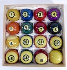 Vtg Brunswick Centennial Gold Crown Pocket Ball Set W  Box Mixed Set