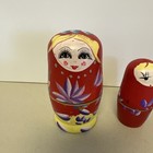 Vintage Russian Nesting Dolls  Hand Painted  Shimmering Design  5 Piece