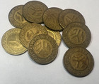10 X Nyc Subway Tokens  New York City Transit   solid Brass  Variety 1980-1985