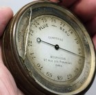 Antique Hand French Brass Barometer Pluie Beau Compense Bourgeois Paris Parts