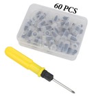 60pcs Tire Repair Rubber Nail Car Tire Repair Screw In Rubber Plug Nail Vacuum