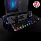 Gogroove Sonaverse O2i Speakers For Pc With Aux Input  black With Leds 