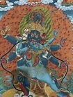 36  Tibet Tibetan Cloth Silk Mahakala Wrathful Deity Buddha Tangka Thangka Mural