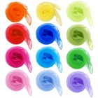 Jmkcoz 12pcs Square Juggling Silk Dance Scarves 24 By 24 Inches  12 Colors