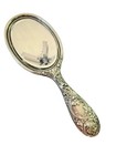Antique Art Nouveau R wallace   Sons Sterling Silver Repousse Hand Mirror