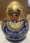 5    14 Piece Set Gorgeous Russian Authentic Matryoshka Nesting Dolls 14pcs Blue