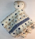 Fox Lovey Security Blanket Soft Plush Clean 16x16 Blue Beige Unisex Baby Gear