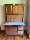Hoosier Antique Stained Wood Cabinet 1900-1919 Doors Drawers Shelves