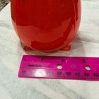 Art Deco Czech Bohemian Orange Glass  tango  Vase  Sterling Silver Collar