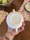Vintage Ironstone White Swirl Design Lidded Sugar Bowl