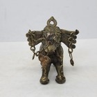 Antique Vintage Bronze Brass Small Ornate Asian Elephant Just Under 4    Tall 