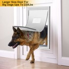 27 18 In Aluminum Pet Dog Door Cat Magnetic Lockable Flap Screen Wall Gate Frame