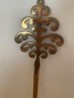 Vtg  Brass Scroll Wall Candle Sconce