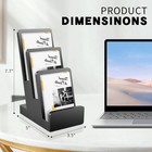 2 Pieces 3-tier Black Brochure Holder Display Brochure Display Stand Wood Black
