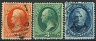 Issues Of 1879 Set Of 3 F vf Used Scott s 183 184   185