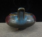 Fine Small Old Chinese  jun  Kiln Hand Carving Porcelain Censer Incense Burner