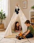 Kids Teepee Play Tent W  Lights  Mat   Campfire     Indoor Playhouse