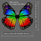 Adult child Butterfly Wings Shawl Cape Costume Halloween Dance Performance