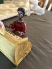 Vintage Americana  Piano Player Figurine Resin Church Piano Black Man