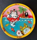 2003 Catzilla Candice Reiter Designs Whimsical Beach swimming 8  Cat Plate