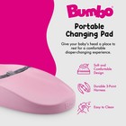 Bumbo Diaper Changing Pad  Ergonomic Baby Changing Mat With Safety Belt  Pink