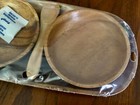 Bh Natural Wood Bowl   Tray Set Of 4 With Spoons Nuts Candy Decorative New