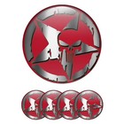 4x 3d Domed Skull Wheel Center Cap Stickers     Custom Hub Badge Decals