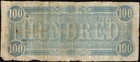 1864  100 One Hundred Dollar Confederate States Of America Note - Confederate No