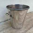 Vintage French Champagne Silverplate Ice Bucket Cooler Pearl 1012241