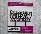 All Of Me Loves All Of You Wedding Decorations Cake Topper  Usa                