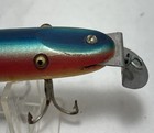Vintage Wood Creek Chub 708 Rainbow Pikie Minnow Glass Eyes