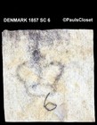Denmark 1857 Sc 6 Royal Emblems 16s Used No Gum Wm 111 Gray Lilac Fine