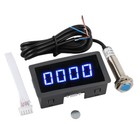 4 Digital Led Tachometer Rpm Speed Meter  hall Proximity Switch Sensor Npn 8-24v