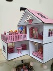 Doll House With 13 Pcs Furniture Set Wooden Dollhouse Gifts For Kids