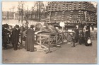 Wwi Tank Captured German Helmets Real Photo Postcard