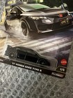 Hot Wheels Car Culture Ronin Run Ii  07 Honda Civic Type R Black Chase 0 5
