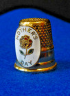Gold Tone Metal Mother s Day And Rose Thimble
