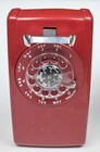 Vtg At t Western Electric Bell Systems Telephone Red Rotary Dial Wall Untested
