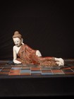 Old Burmese Reclining Buddha Statue From Burma  myanmar   Early 20th Century
