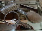 4 Piece Sterling Silver Cherub Putti Vanity Set By Broadway   Co Silversmiths