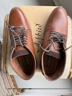 Akbila Men s Brown Leather Chukka Boots Lace-up Round Toe Rubber Sole Us 12