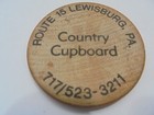 Country Cupboard Lewisburg Pa Vintage Wooden Nickel