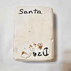Christmas Ceramic Slip Cast Clay Mold Santa Waving Vintage Ornament Plaster