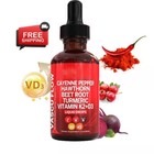 Vascu Flow Cayenne Pepper Liquid Drops Hawthorn Root Vitamin - Buy 2  Get 1 Free