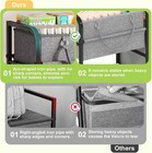 2in1 Baby Diaper Caddy Organizer And Storage 3 Tier Rolling Cart With Dividers